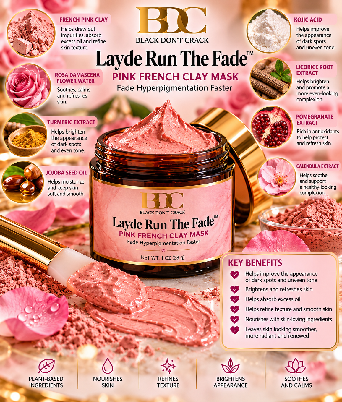 BDC LAYDE RUN THE FADE™

PINK FRENCH CLAY MASK