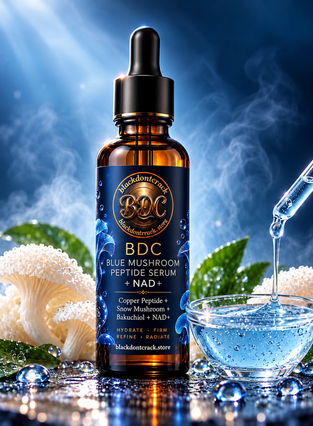 BDC BLUE MUSHROOM PEPTIDE SERUM + NAD